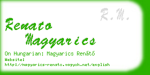 renato magyarics business card
