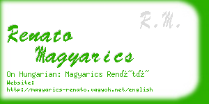 renato magyarics business card